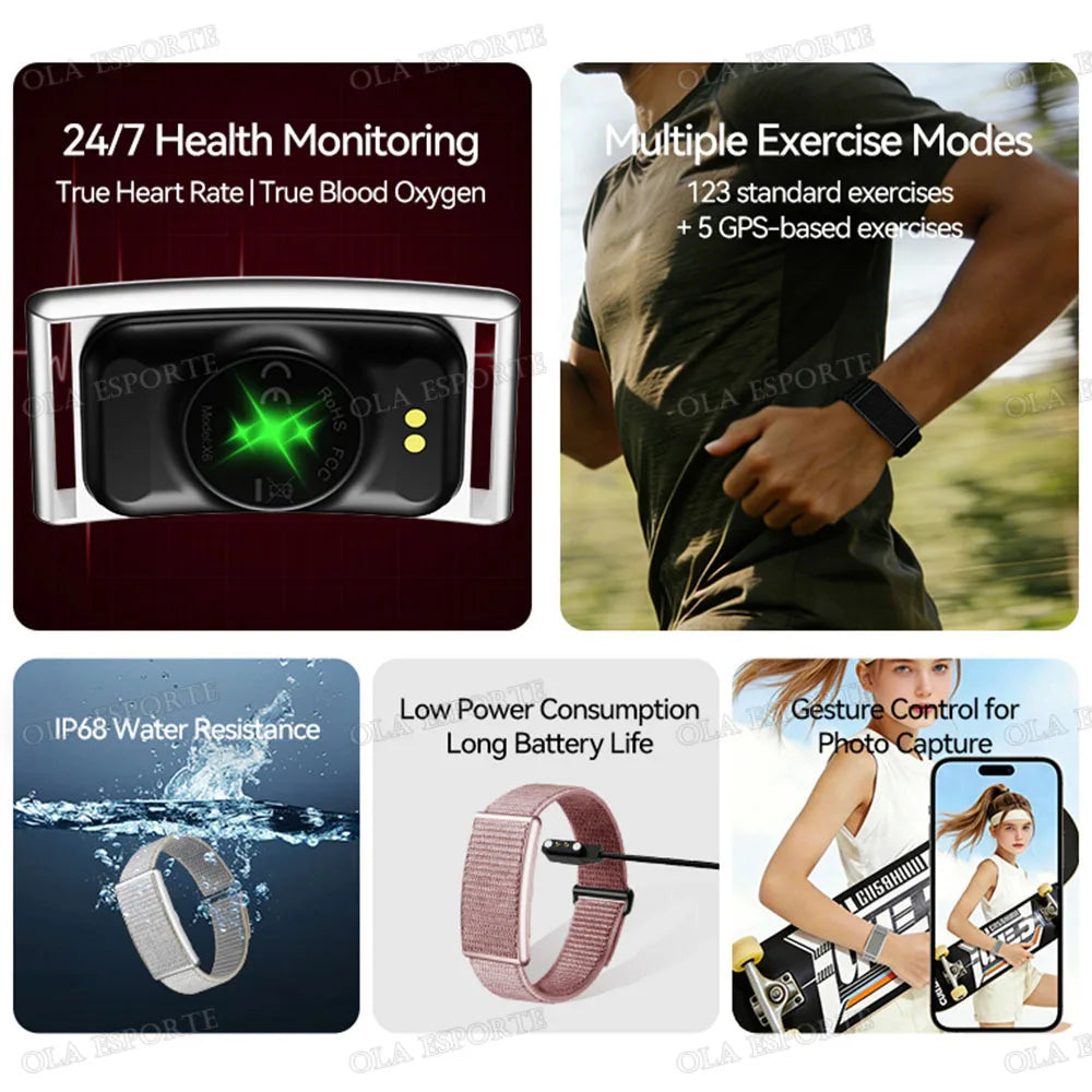 2026 Sport Fitness Tracker Smart Bracelet Men Women Heart Rate Sleep Blood Pressure Monitor Pedometer Waterproof Smartwatch Band