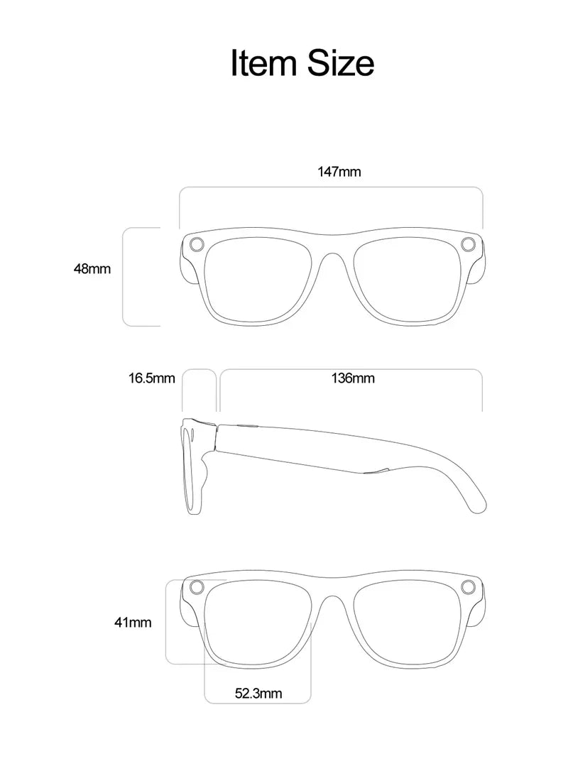 4K HD AI Smart Glasses Men 800W Pixel Camera Bluetooth Call 4GB WIFI Transmission Voice Assistant Smart Glasses 2026 New