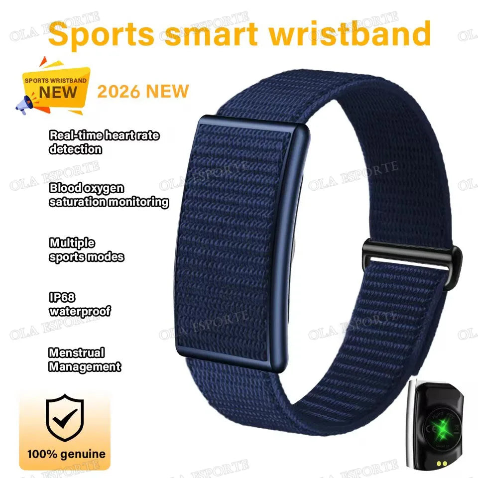 2026 Sport Fitness Tracker Smart Bracelet Men Women Heart Rate Sleep Blood Pressure Monitor Pedometer Waterproof Smartwatch Band