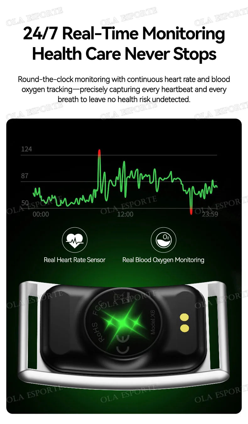 2026 Sport Fitness Tracker Smart Bracelet Men Women Heart Rate Sleep Blood Pressure Monitor Pedometer Waterproof Smartwatch Band
