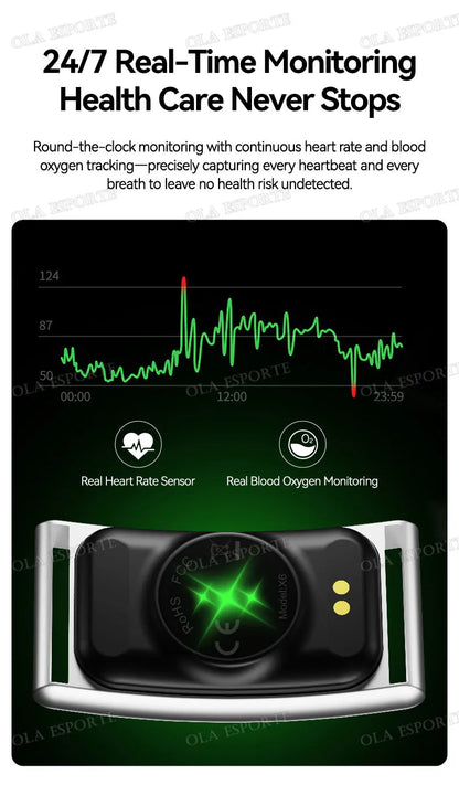 2026 Sport Fitness Tracker Smart Bracelet Men Women Heart Rate Sleep Blood Pressure Monitor Pedometer Waterproof Smartwatch Band
