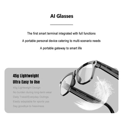 4K HD AI Smart Glasses Men 800W Pixel Camera Bluetooth Call 4GB WIFI Transmission Voice Assistant Smart Glasses 2026 New