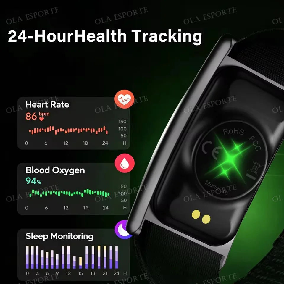 2026 Sport Fitness Tracker Smart Bracelet Men Women Heart Rate Sleep Blood Pressure Monitor Pedometer Waterproof Smartwatch Band
