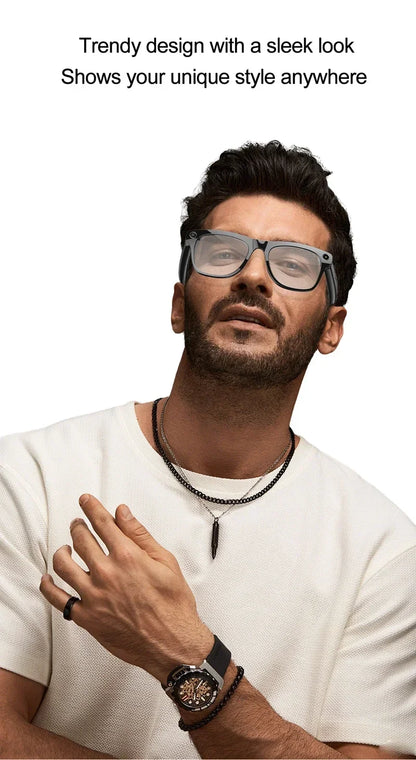 4K HD AI Smart Glasses Men 800W Pixel Camera Bluetooth Call 4GB WIFI Transmission Voice Assistant Smart Glasses 2026 New