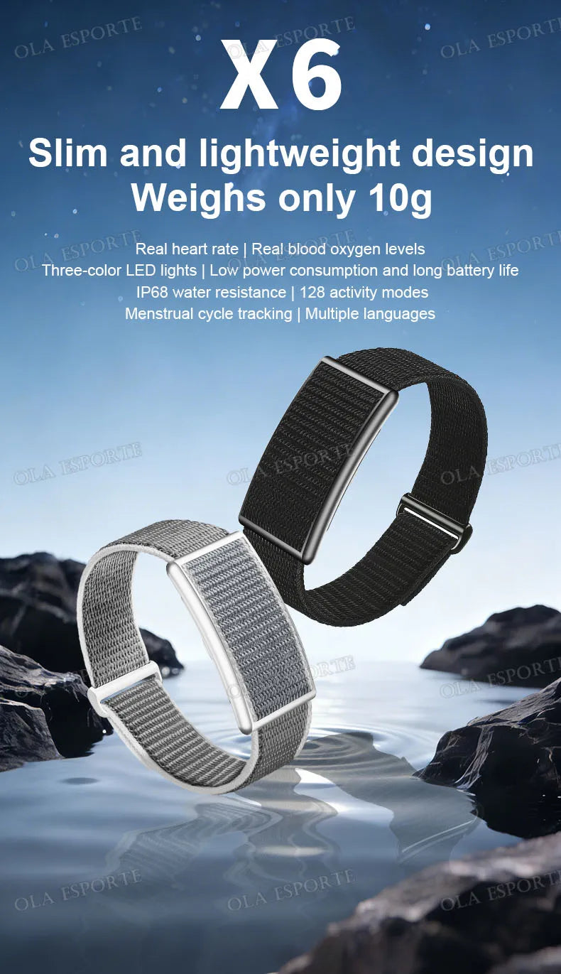 2026 Sport Fitness Tracker Smart Bracelet Men Women Heart Rate Sleep Blood Pressure Monitor Pedometer Waterproof Smartwatch Band