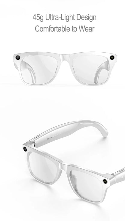 4K HD AI Smart Glasses Men 800W Pixel Camera Bluetooth Call 4GB WIFI Transmission Voice Assistant Smart Glasses 2026 New