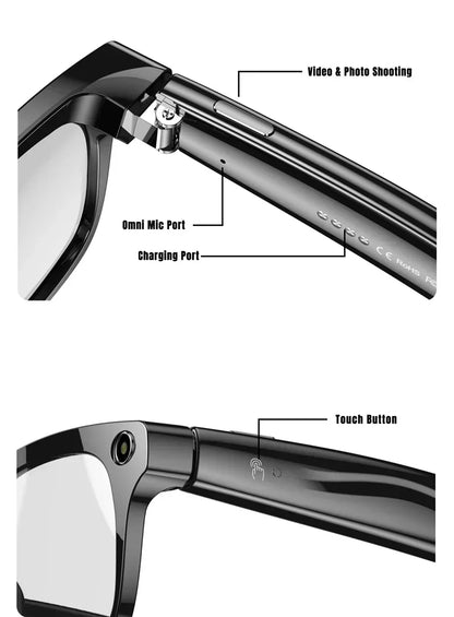 4K HD AI Smart Glasses Men 800W Pixel Camera Bluetooth Call 4GB WIFI Transmission Voice Assistant Smart Glasses 2026 New