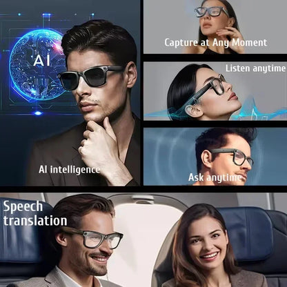 4K HD AI Smart Glasses Men 800W Pixel Camera Bluetooth Call 4GB WIFI Transmission Voice Assistant Smart Glasses 2026 New
