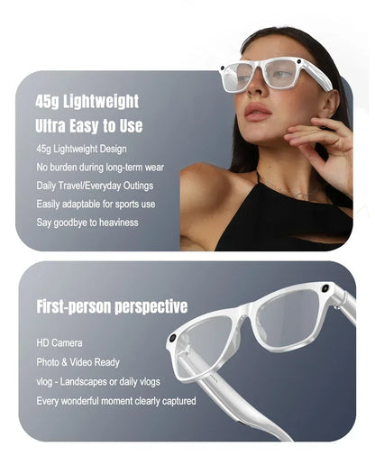 4K HD AI Smart Glasses Men 800W Pixel Camera Bluetooth Call 4GB WIFI Transmission Voice Assistant Smart Glasses 2026 New