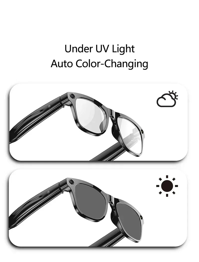 4K HD AI Smart Glasses Men 800W Pixel Camera Bluetooth Call 4GB WIFI Transmission Voice Assistant Smart Glasses 2026 New