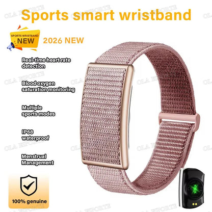 2026 Sport Fitness Tracker Smart Bracelet Men Women Heart Rate Sleep Blood Pressure Monitor Pedometer Waterproof Smartwatch Band