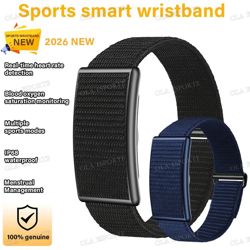2026 Sport Fitness Tracker Smart Bracelet Men Women Heart Rate Sleep Blood Pressure Monitor Pedometer Waterproof Smartwatch Band