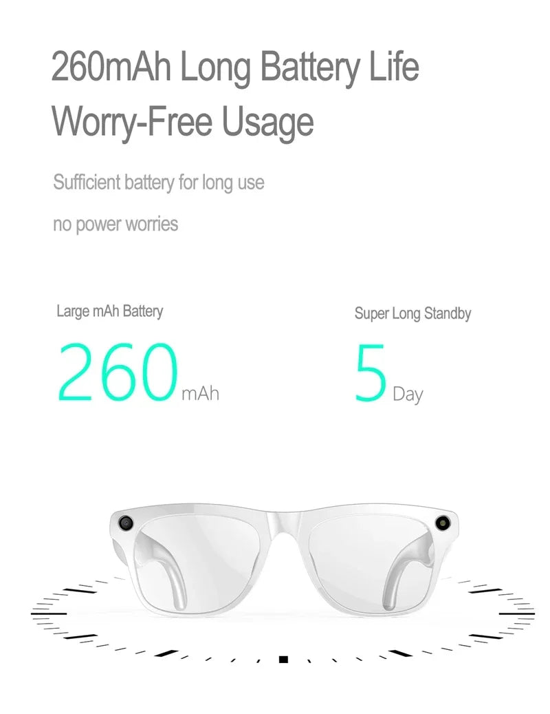 4K HD AI Smart Glasses Men 800W Pixel Camera Bluetooth Call 4GB WIFI Transmission Voice Assistant Smart Glasses 2026 New