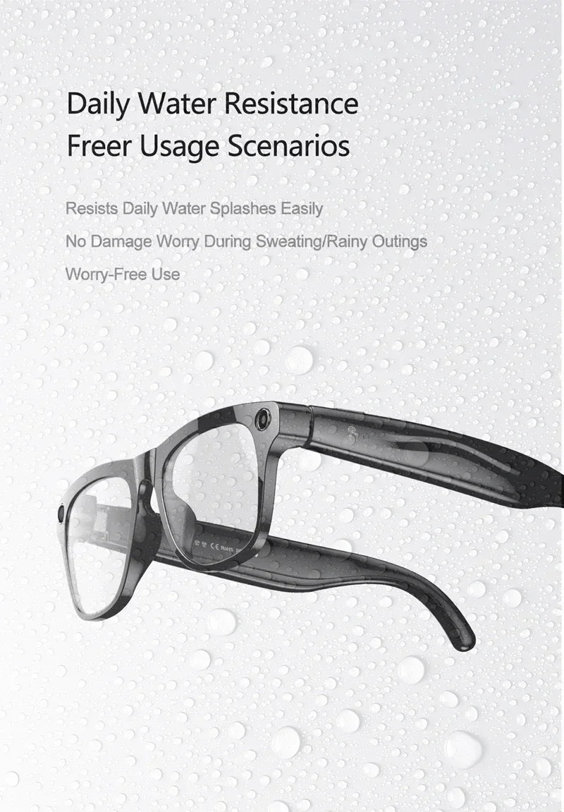 4K HD AI Smart Glasses Men 800W Pixel Camera Bluetooth Call 4GB WIFI Transmission Voice Assistant Smart Glasses 2026 New